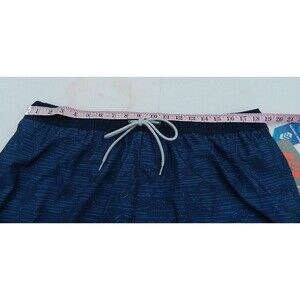 Free Country Mens Swim Trunks XXL Blue Stripes w/Fish Mesh Lining & Pockets NWT